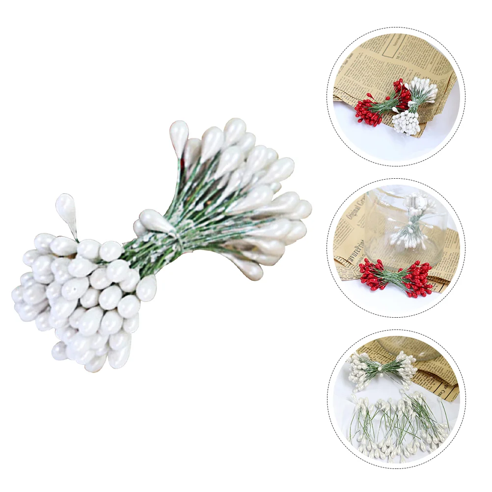 

Flower Stamen Craft Stamens Christmas Double Berry Winter Berries Accessories Scrapbook Supplies Decorative Stem Cake Heads Wire