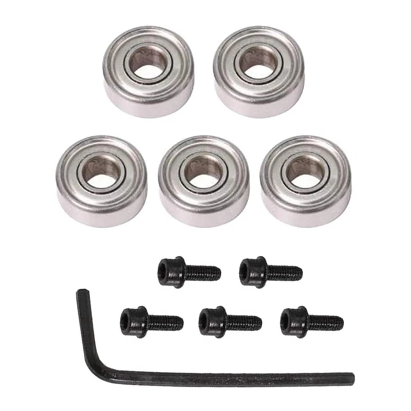 Promotion! Top Bearing Router Bit Cutter Head Set Ball Accessories Kit Inner 4.76Mm Outer 12.7Mm |