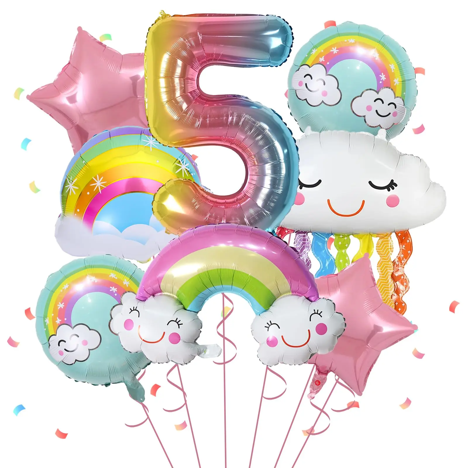 

MINISO Градиентные фольгированные шары 32 дюйма 1-9 лет