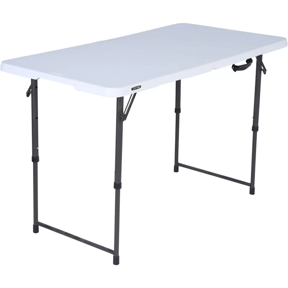 

4 Foot Fold-In-Half Table, White