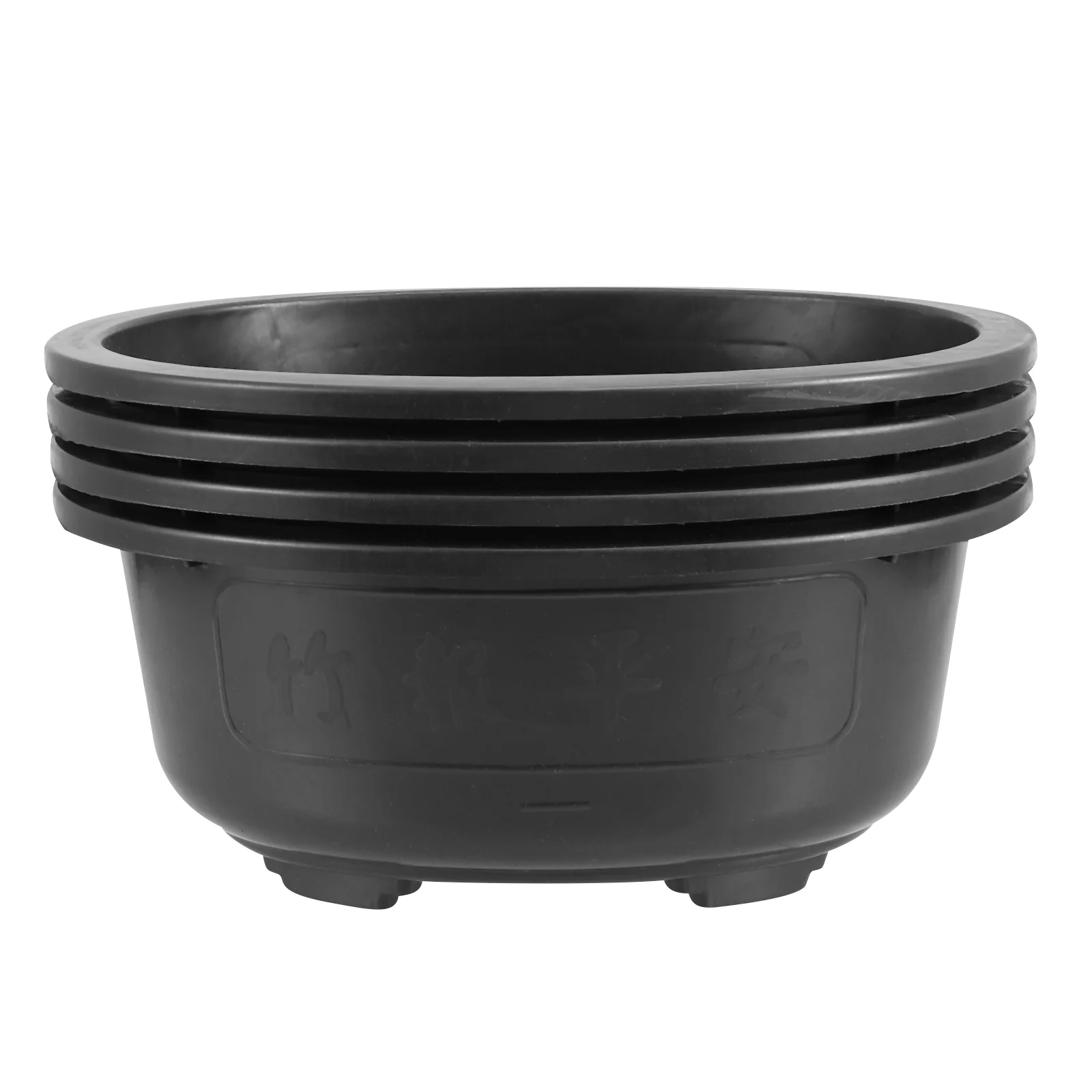 

4 Pcs Oval Flower Pot Small Plastic Container Holder Planting Basins Bonsai Planter Pots Succulent Household