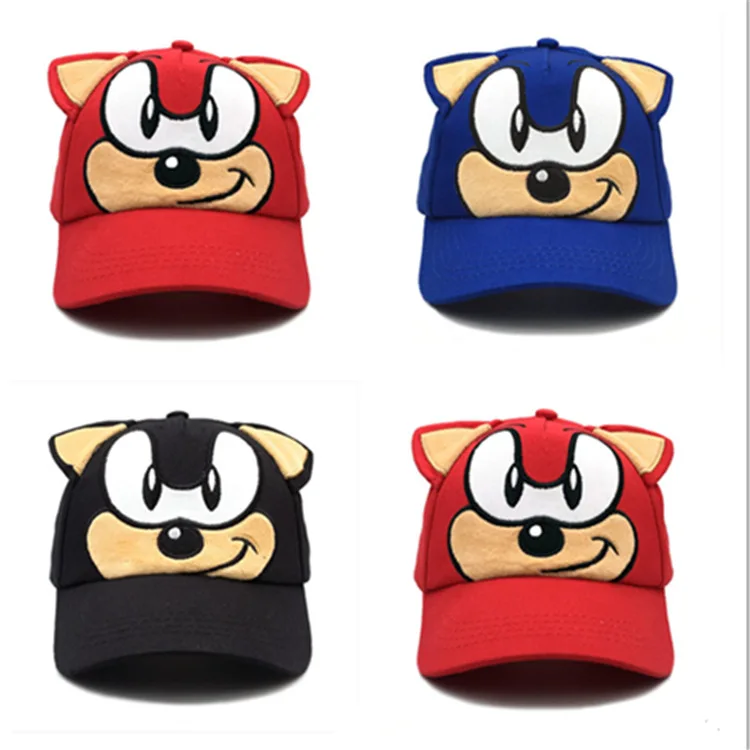 

Sonic Baseball Cap New Cartoon Print Cap Fashion Breathable Snapback Hat Breathable Hiphop Mesh Caps Outdoor Leisure Sun Hats