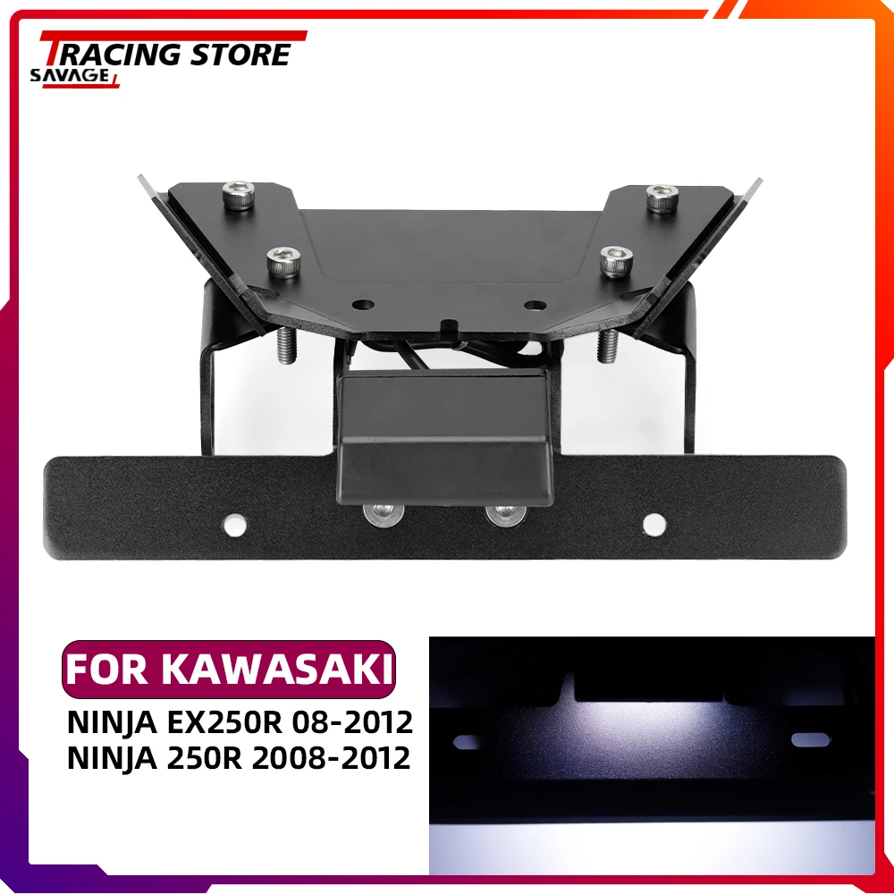 

Для KAWASAKI NINJA 250R EX250R держатель номерного знака EX250R ниндзя светодиодные Мотоциклетные аксессуары светильник аккуратный крыло Устранитель