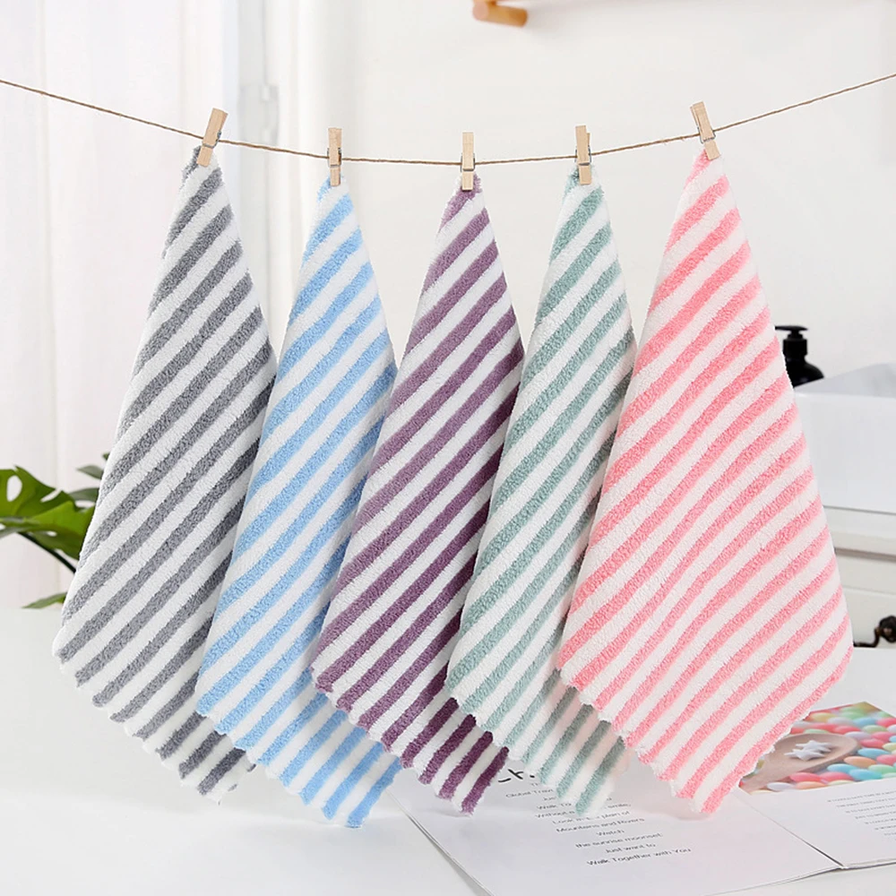 

Face Towels Hand Towel Square Towel Washcloth Handkerchief Cleaning Wipes Soft Water Absorption 30*30cm Home Coral Velvet