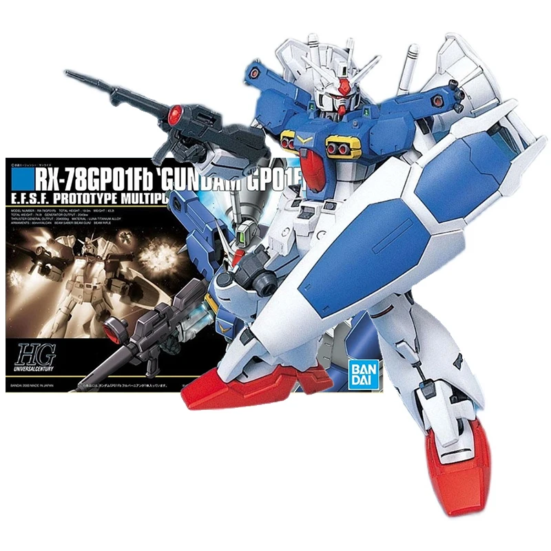 

Bandai Genuine Gundam Model Kit Anime Figure HGUC 1/144 RX-78 GP01Fb Collection Gunpla Anime Action Figure Toys for Children