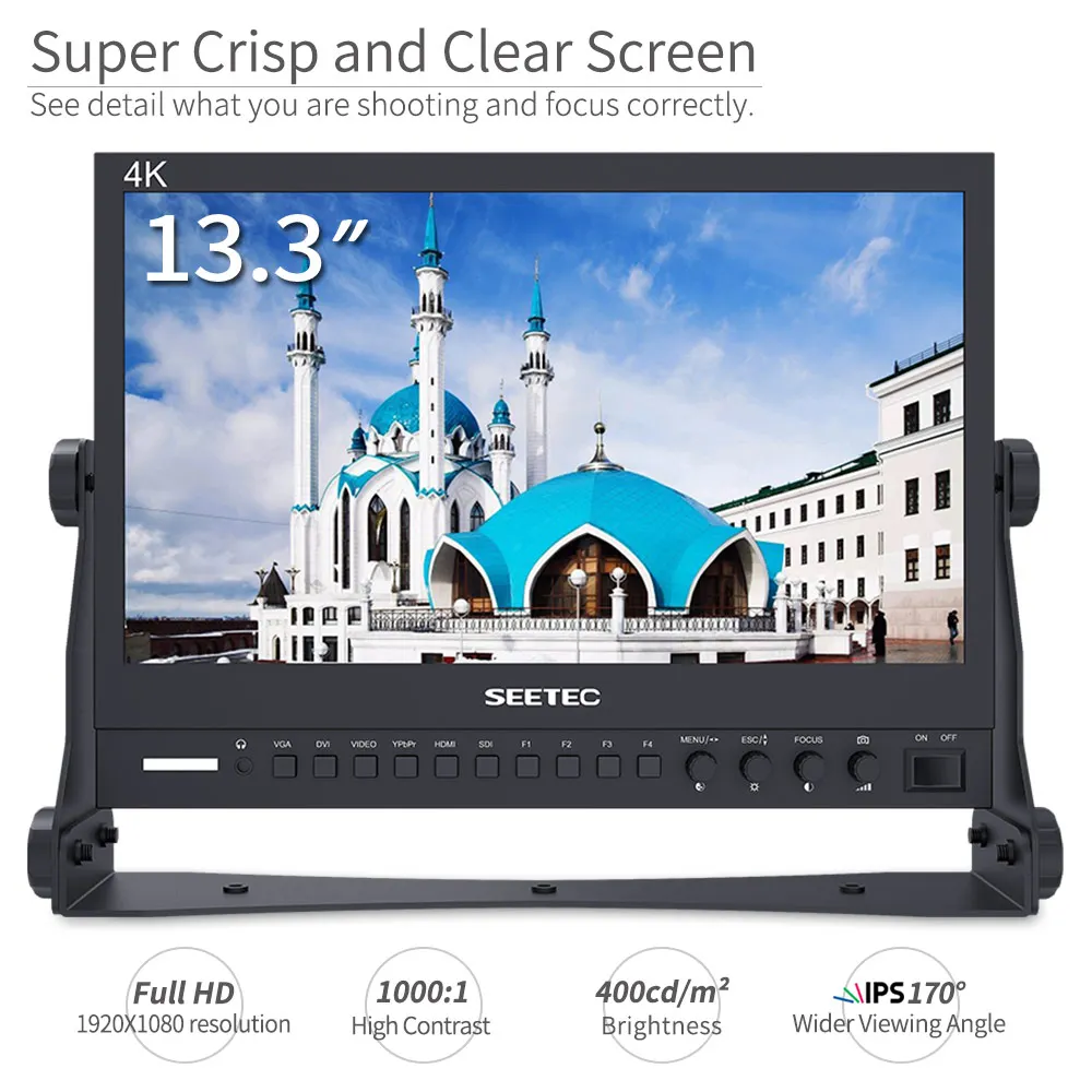 Монитор Seetec 4K133-9HSD-192 (оригинальная фотография) 13 3 дюйма IPS 3G-SDI 4K HDMI монитор