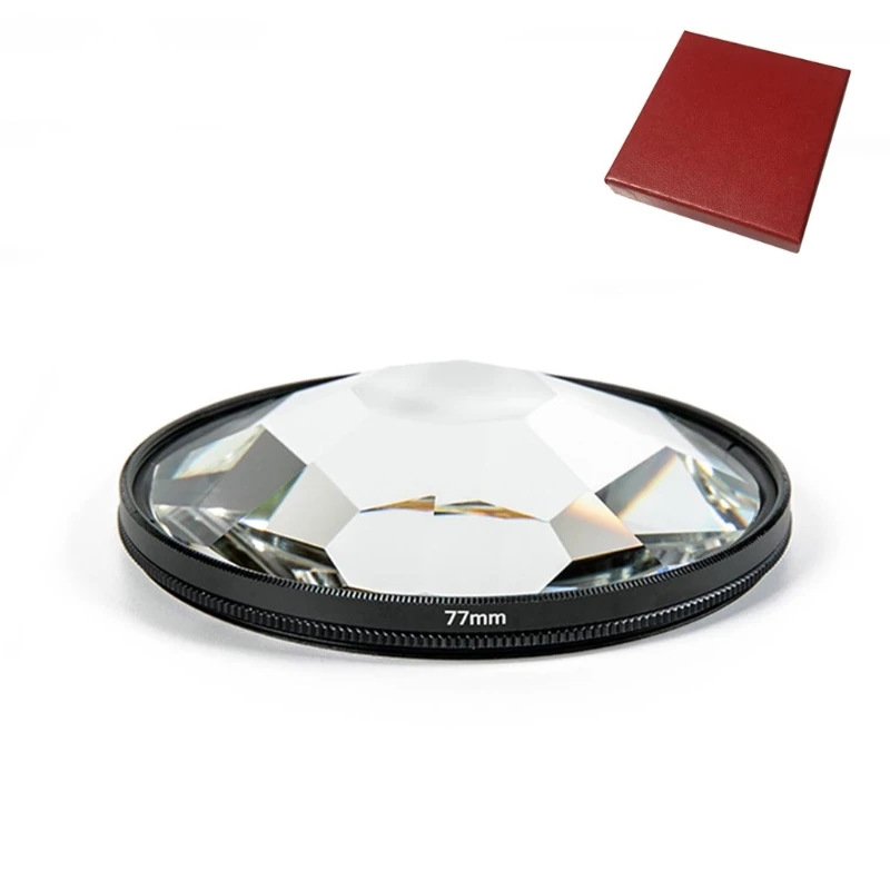 

77mm Colorful Kaleidoscope Glass Prism Camera Lens Filter for Photo Shooting Objects Speical Effects Photography Accessories Bag
