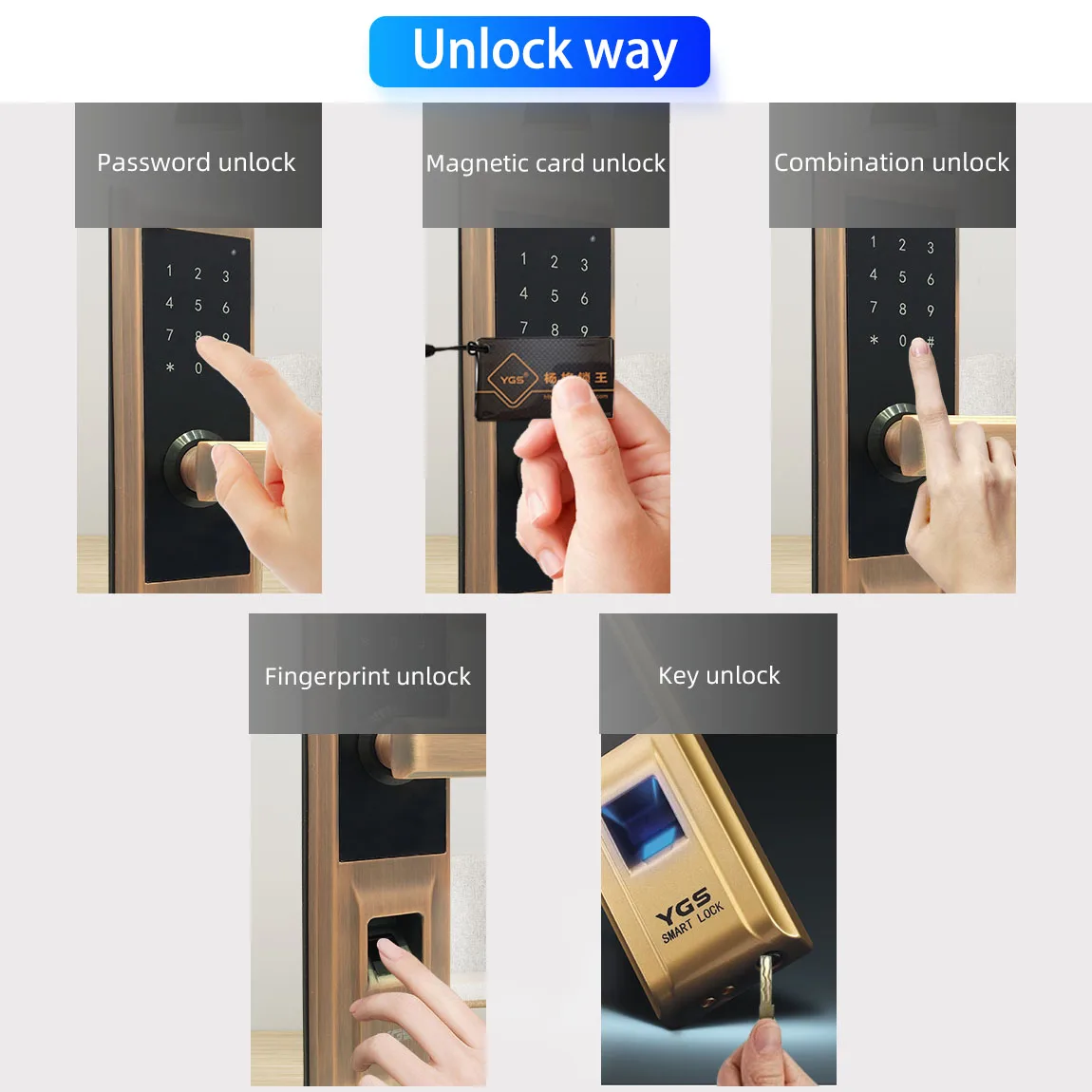 S0581 Latest Product High Strength Anti-Theft Entry Modern Smart Lock Manufacturer From China enlarge