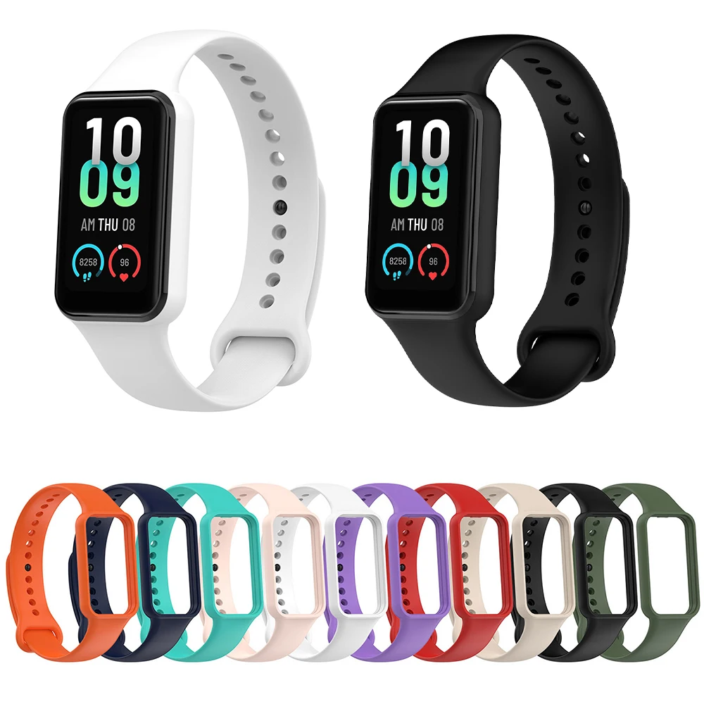 

Sports Strap for Amazfit Band7 Official Same Style Silicone Bracelet Wristband SmartWatch Fashion Replace Watchband Accessories