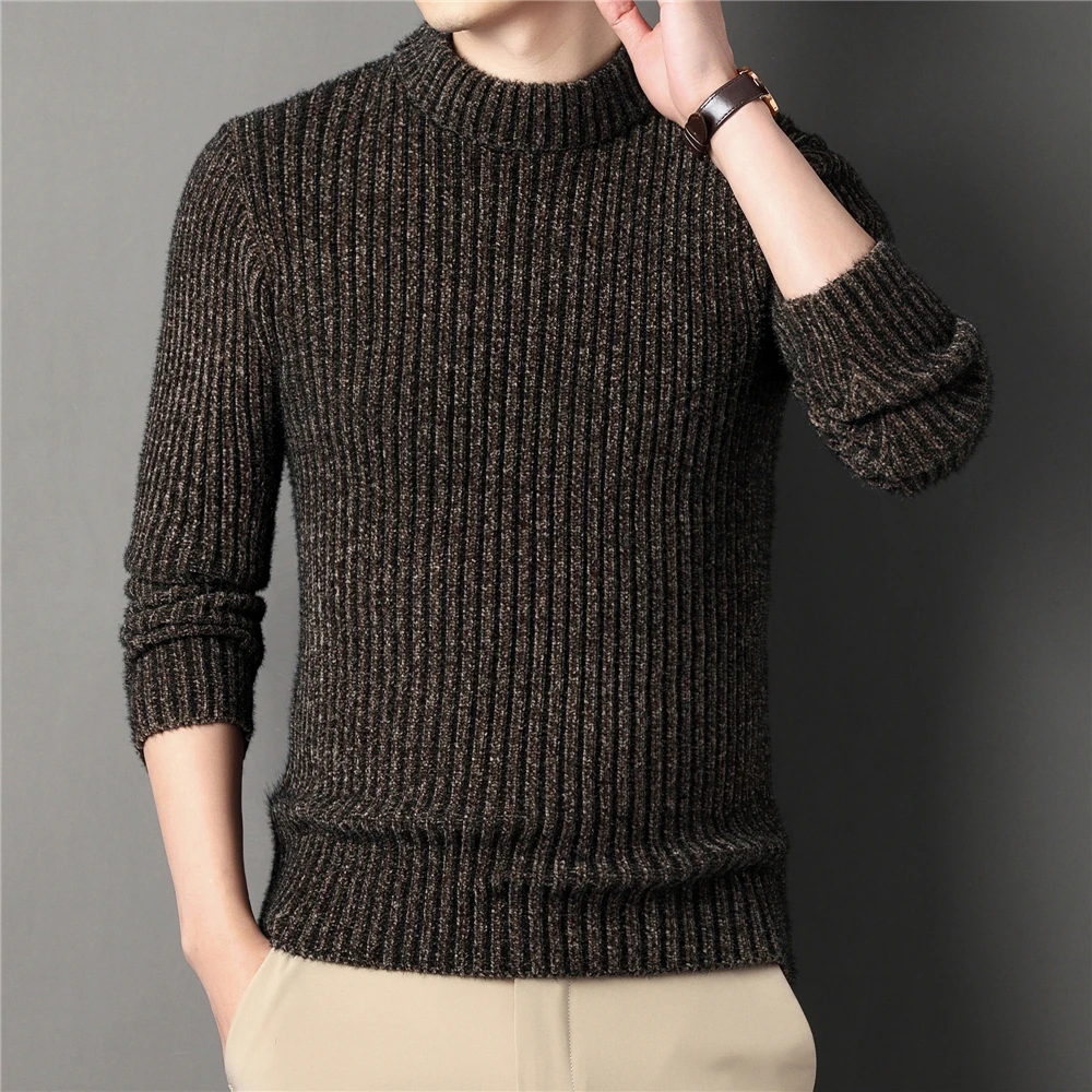 

Fit Fashion Winter Sweater Pullover Jersey New Male Turtleneck Brand Jumper Men Slim Thick Clothing Knitwear Warm