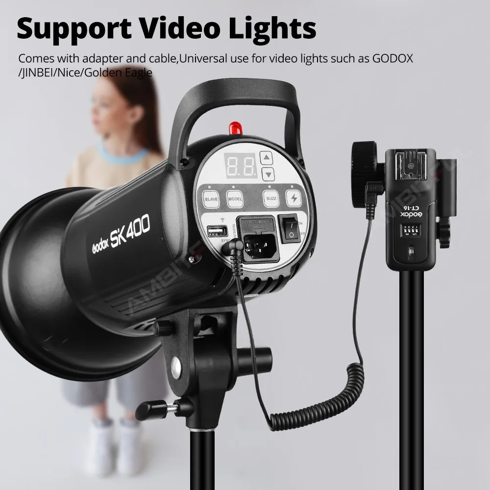 Триггер + 2 ресивера Godox CT-16 для вспышки камеры Canon Nikon |