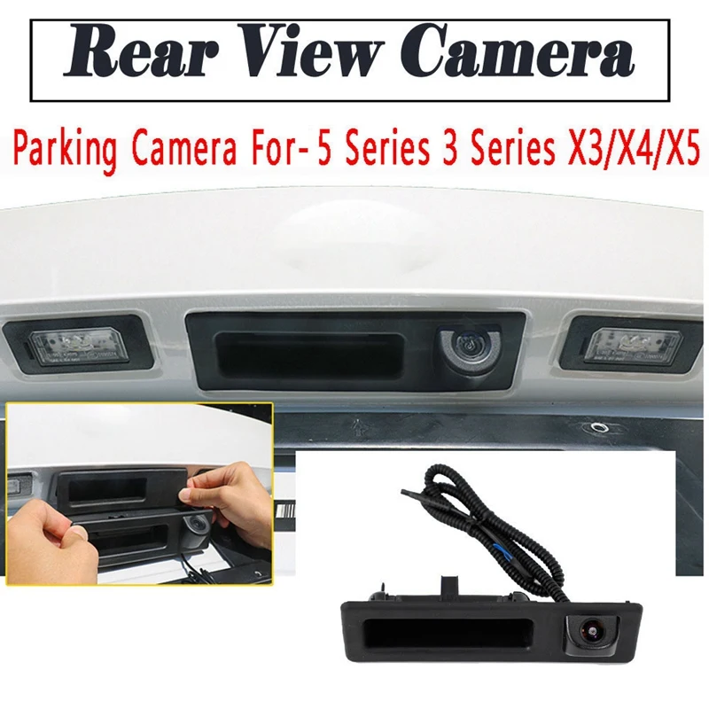 

Car Rearview Image Reverse Handle Tailgate Backup Camera Parking Camera For-BMW 5 Series 3 Series X3/X4/X5