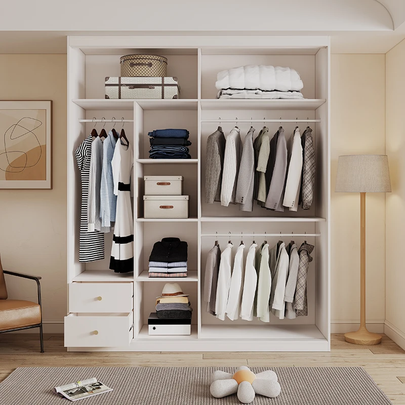 Деревянные шкафы-органайзер роскошная тихая скандинавская одежда шкафы для
