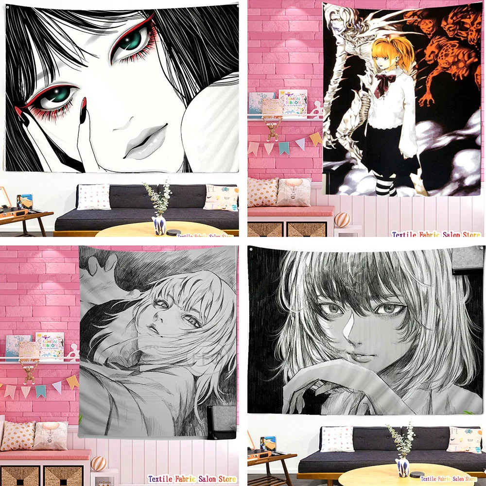 

Anime Kawaii School Girl Tapestry Wall Decor Tapestry Manga Aesthetic Room Decoration Meme Tapestries Art Poster For Home Decor