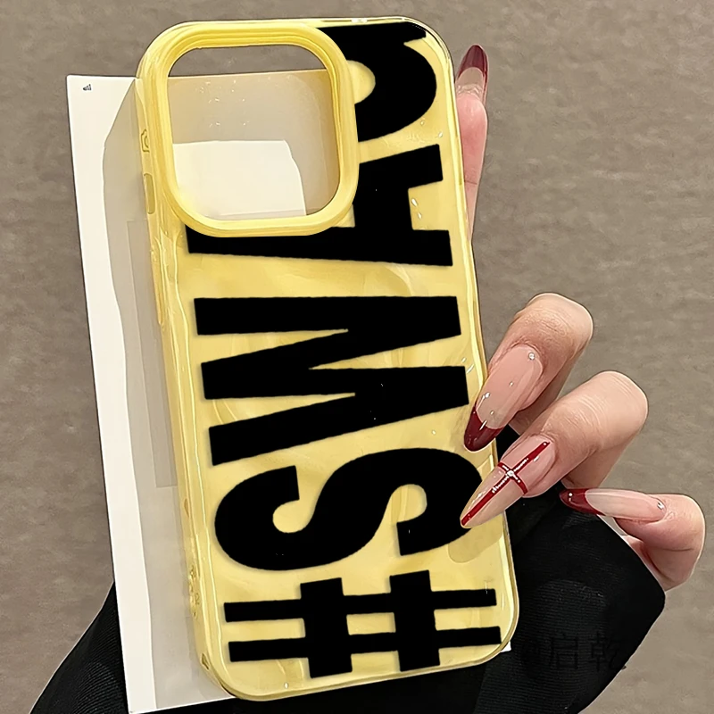 Фото Противоударный чехол SWAG с ярким буквенным принтом для iPhone 17, 16 Plus, 15 Pro, 14, 13, 12, 11 Pro Max, 17 Air, 16E из ТПУ для мужчин и женщин №5