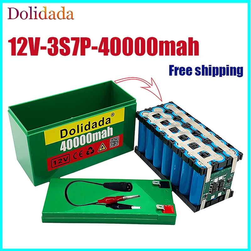

new 12V40Ah 3S7P 18650 lithium battery pack contains 40Ah large current BMS used for sprayer 12V power supply