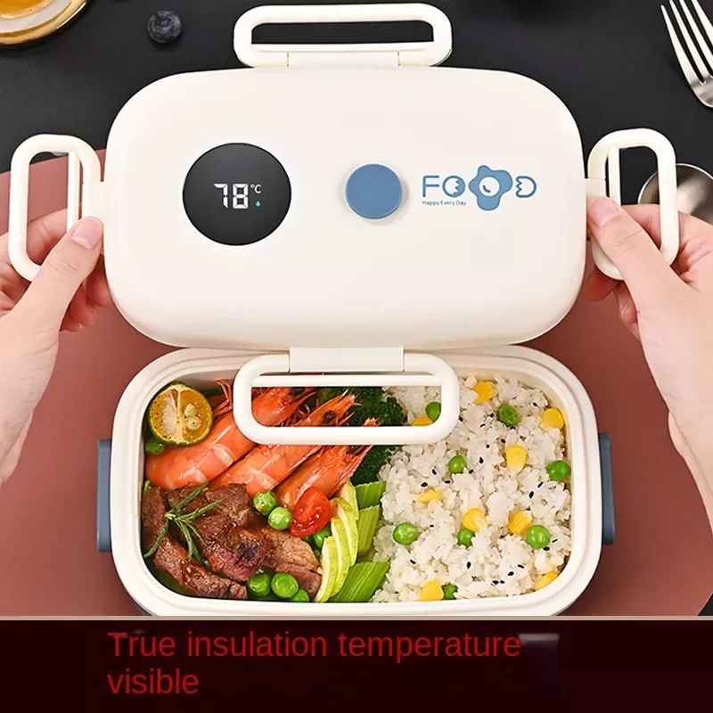 

NEW2023 Temperature display insulated lunch box home sealed insulated lunch box at work meal packing bento box lunchbox