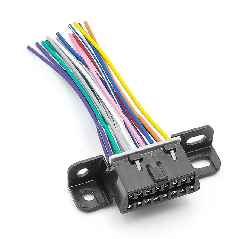 Полный 16-контактный J1962F OBD2 мама-папа DIY фиксированный разъем адаптера жгута