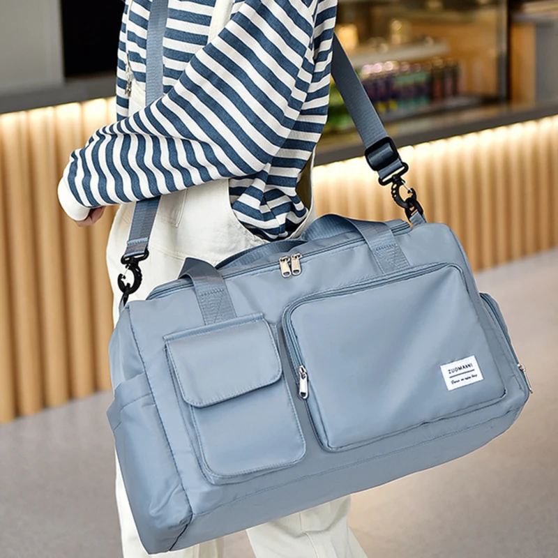 

Travel Bag Luggage Handbag Women Shoulder Bag Large Capacity Outdoor Waterproof Oxford Sports Gym Bag Female Crossbody Bag 1PC