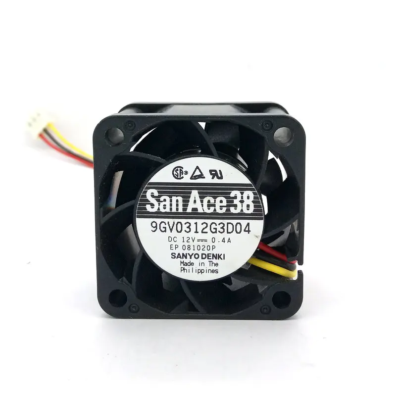 Новый оригинальный 9GV0312G3D04 DC12V 0 40A 38*38*28 мм 3 8 см охлаждающий вентилятор сигнала