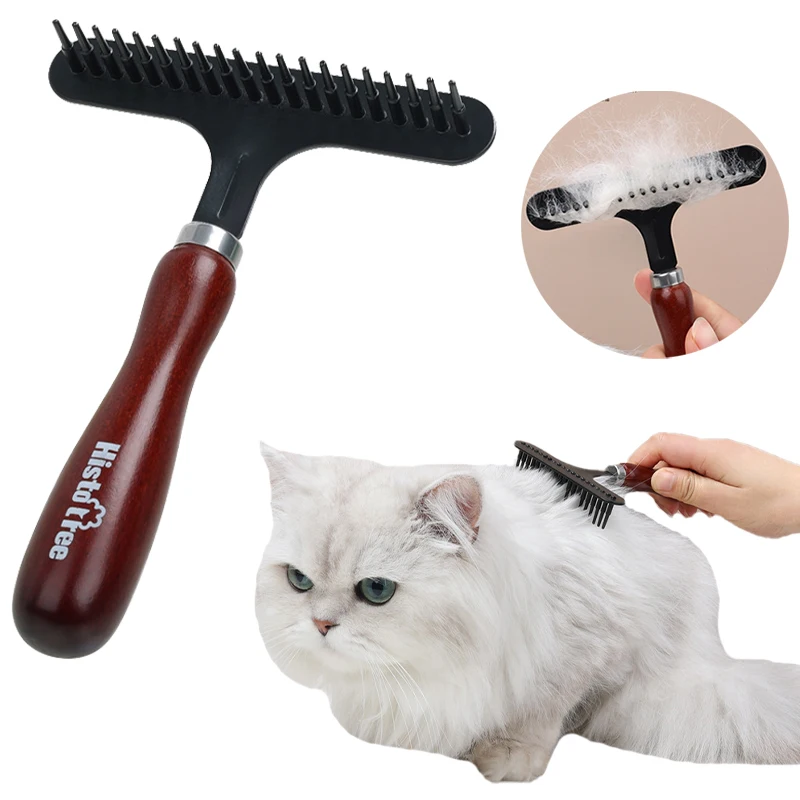 

Профессиональная расческа для кошек в форме грабли, щетка для удаления шерсти домашних животных