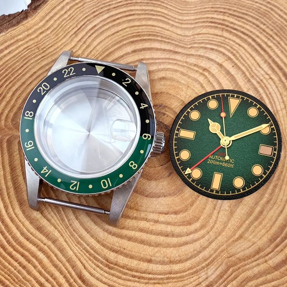 Фото Корпус для часов Tandorio New 38MM 20ATM в винтажном стиле из нержавеющей стали для механизмов NH34 и NH35 с циферблатом 29 мм, сапфировым стеклом, аксессуары для часов. №1