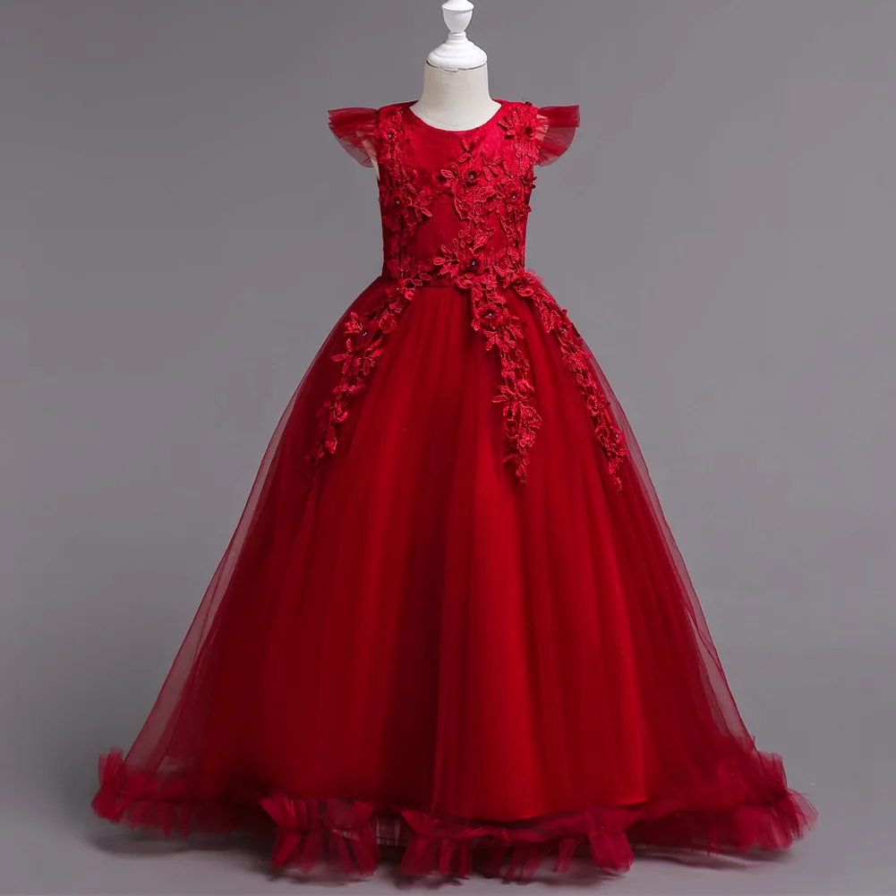 

New Princess Flower Girls Dress Wedding Birthday Party Kids Dresses For Girls Christmas dress