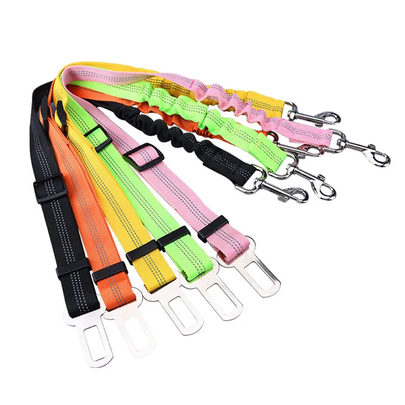 

Nylon Pet Car Seat Belt Dog Leash BackSeat Safety Belt Adjustable Harness for Dogs Lead Collar Travel Clip Puppy Dog Accessories