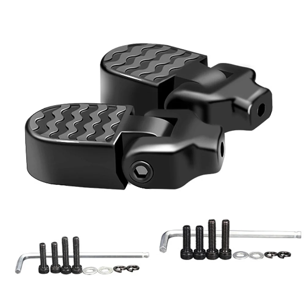 

1 Pair Bike Metal Rear Pedals MTB Folding Footrests Cycling Accessories Pegs Black