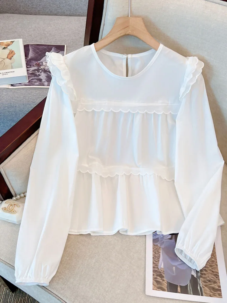 Французские элегантные милые свободные топы в стиле Харадзюку женские