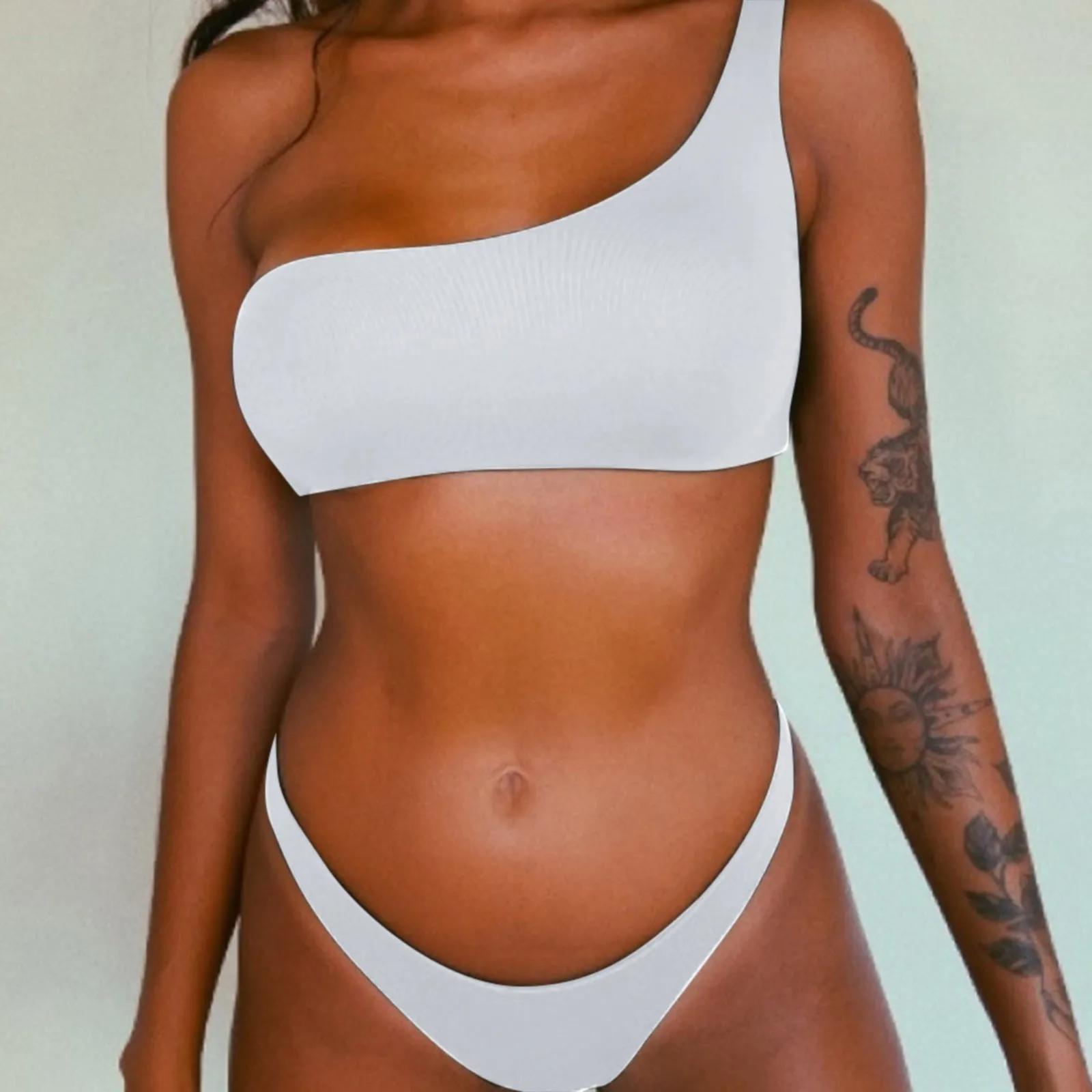 

Женский купальник из двух предметов с шортами, купальник, сексуальный купальник с принтом, комплект с высокой талией с пуш-ап, женский купал...