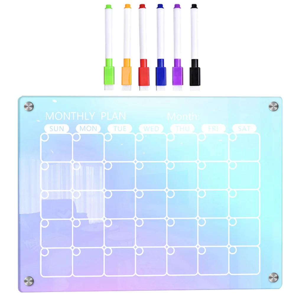 

1 Set of Dry Erase Board Acrylic To Do List Memo Board Erasable Weekly Planner Writing Board