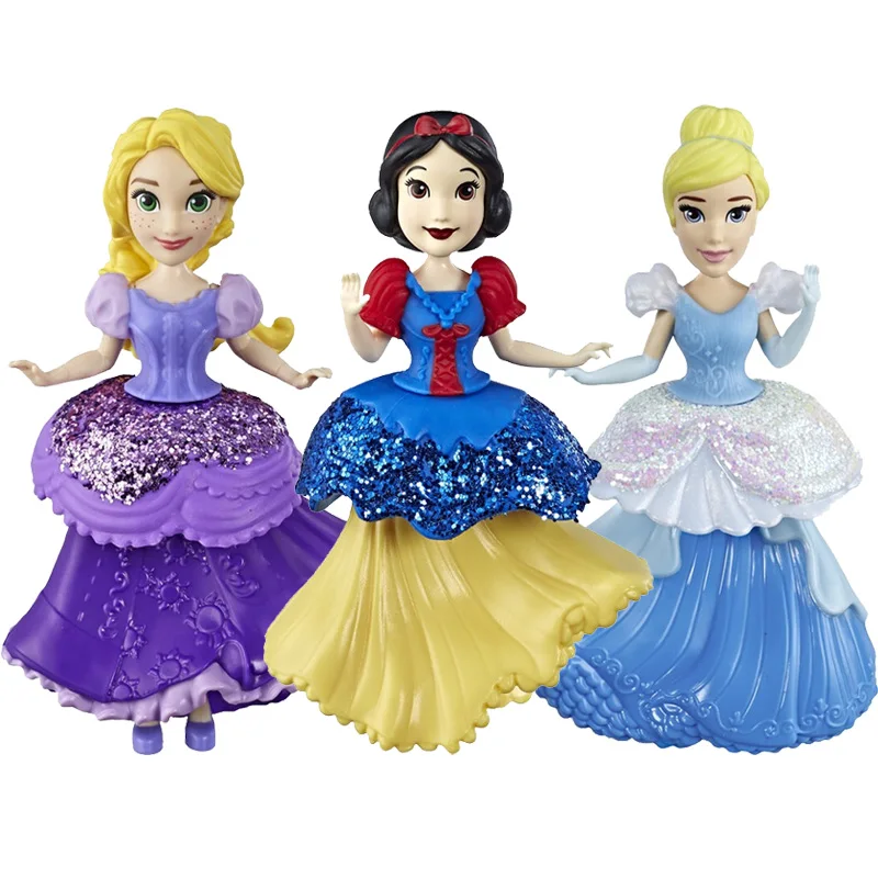 Hasbro Disney Princess Characters Girls Play House Dolls Toy Rapunzel Cinderella Snow White Children Birthday Gift
