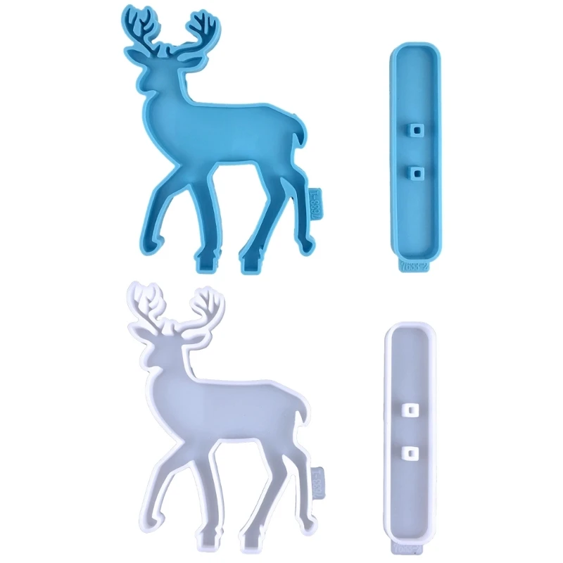 

Animal Silicone Mold Deer Resin Mold Christmas Deer Ornament Mold for Home Decor N0HE