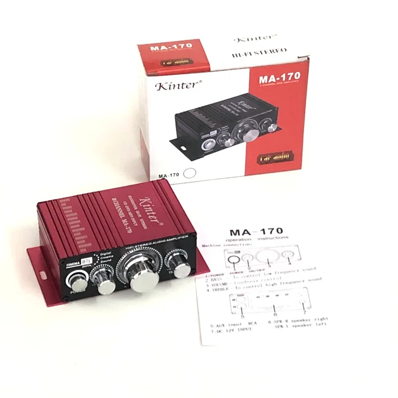 

KinterMA170 Усилитель Kinter DC12V мини усилитель мощности Внешняя торговля аудио усилитель Hifi усилитель