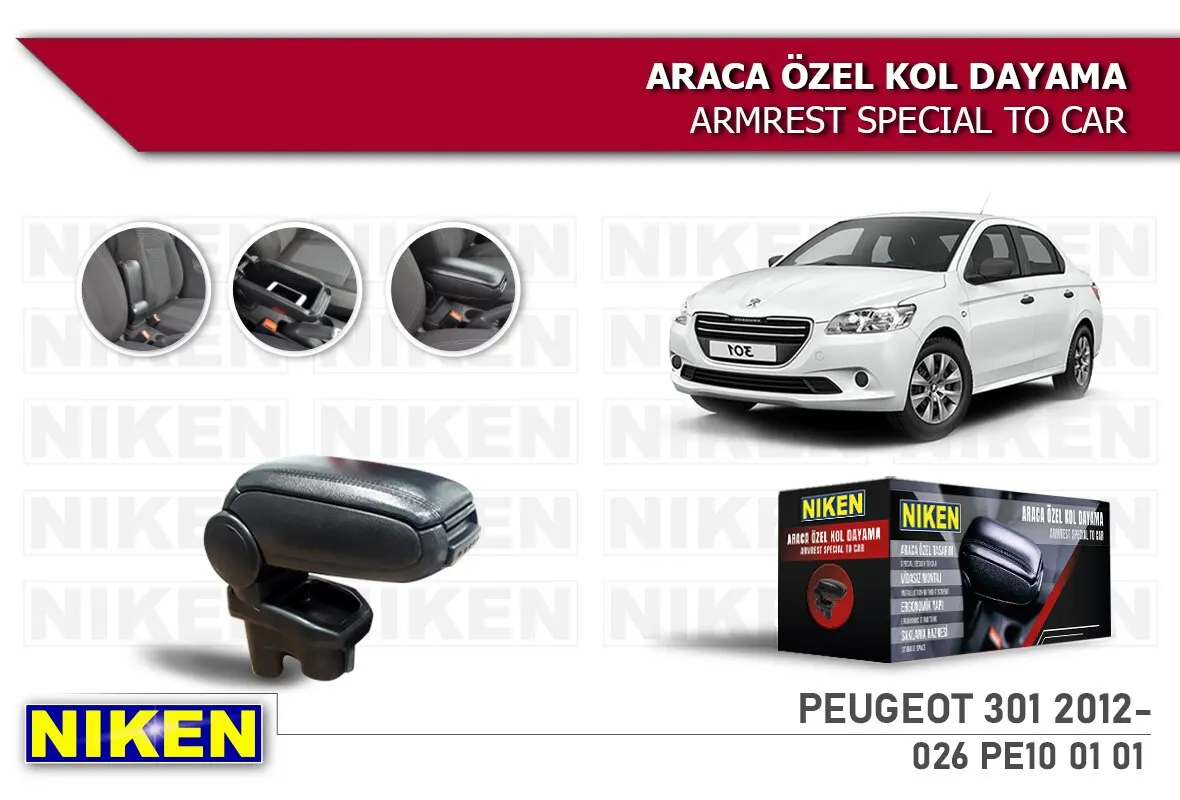 

PEUGEOT 301 /C.C-ELYSEE 2012-ARMREST ARMREST BLACK