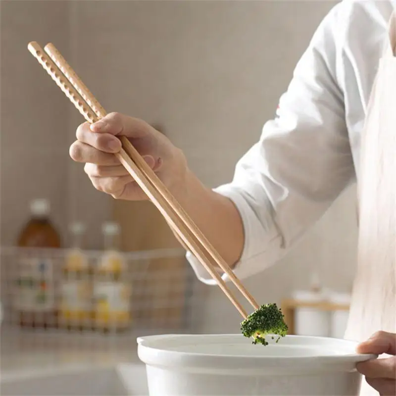 

Longer Stir-fry Chopsticks Wooden Chicken Wing Wood Hot Pot And Solid Stir-fry Noodle Utensils Kitchen Solid Wood Chopsticks