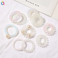 mermaid phone line hair ring sweet girl frosted seamless phone color head rope thick ponytail korean simple rubber hair band