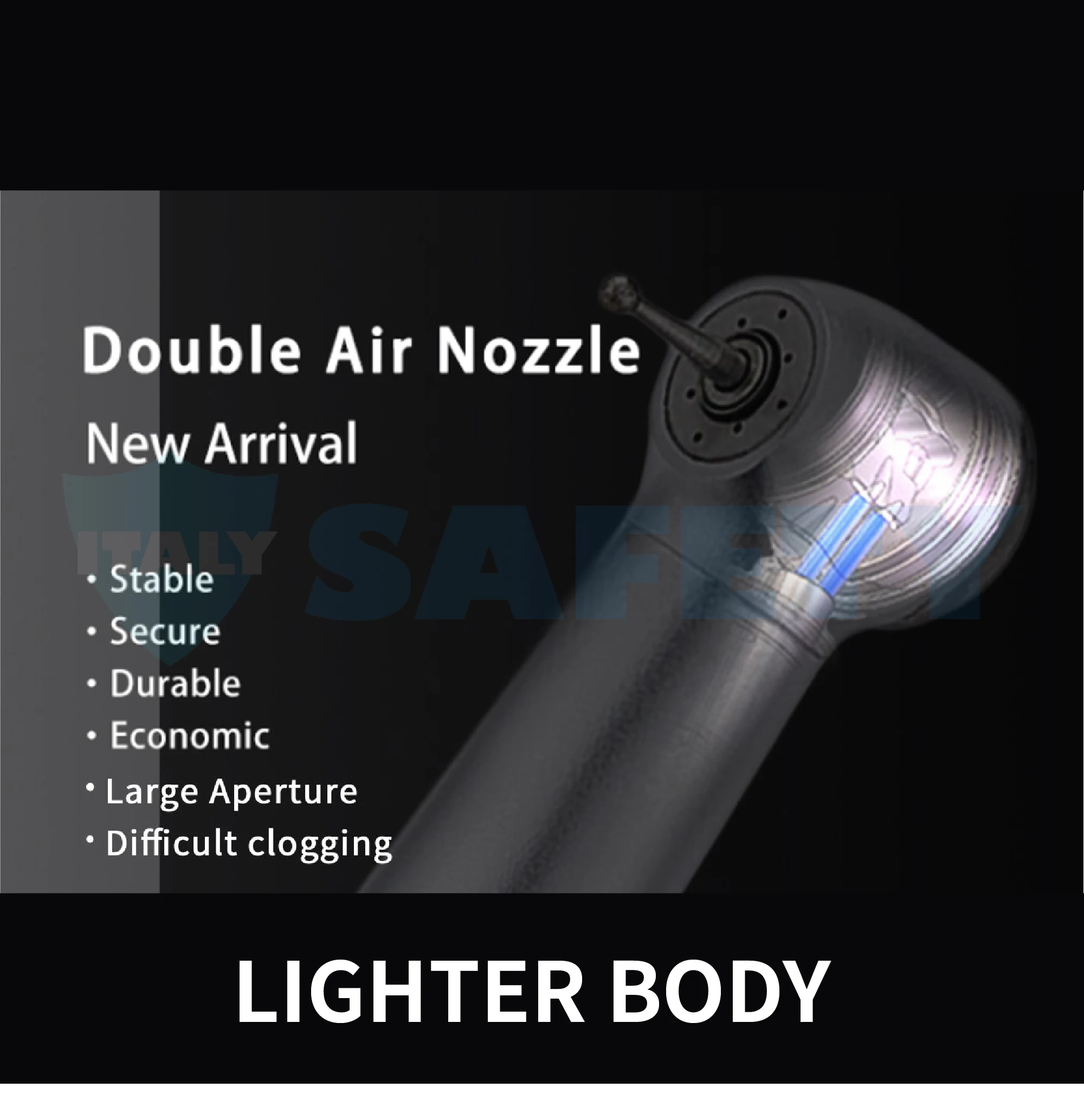 Безопасная двойная воздушная насадка не засорения высокоскоростной инструмент