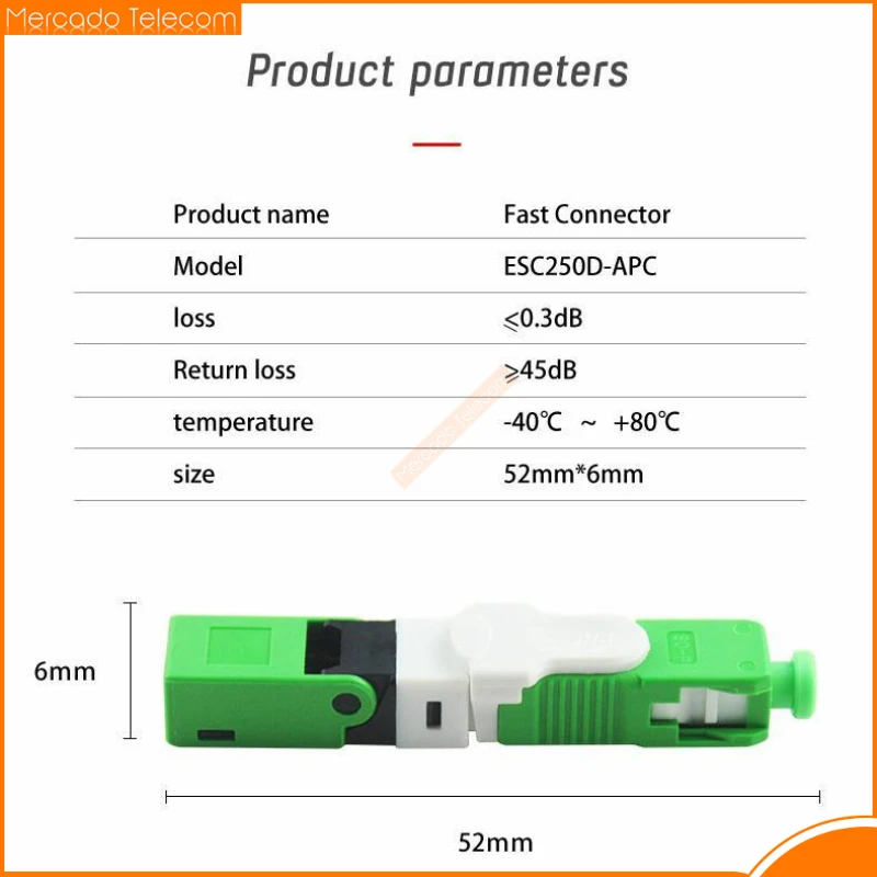 Free Shipping 50/200PCS ESC250D FTTH SC UPC Optical fibe quick connector SC FTTH Fiber Optic Fast Connector Embedded ESC250P