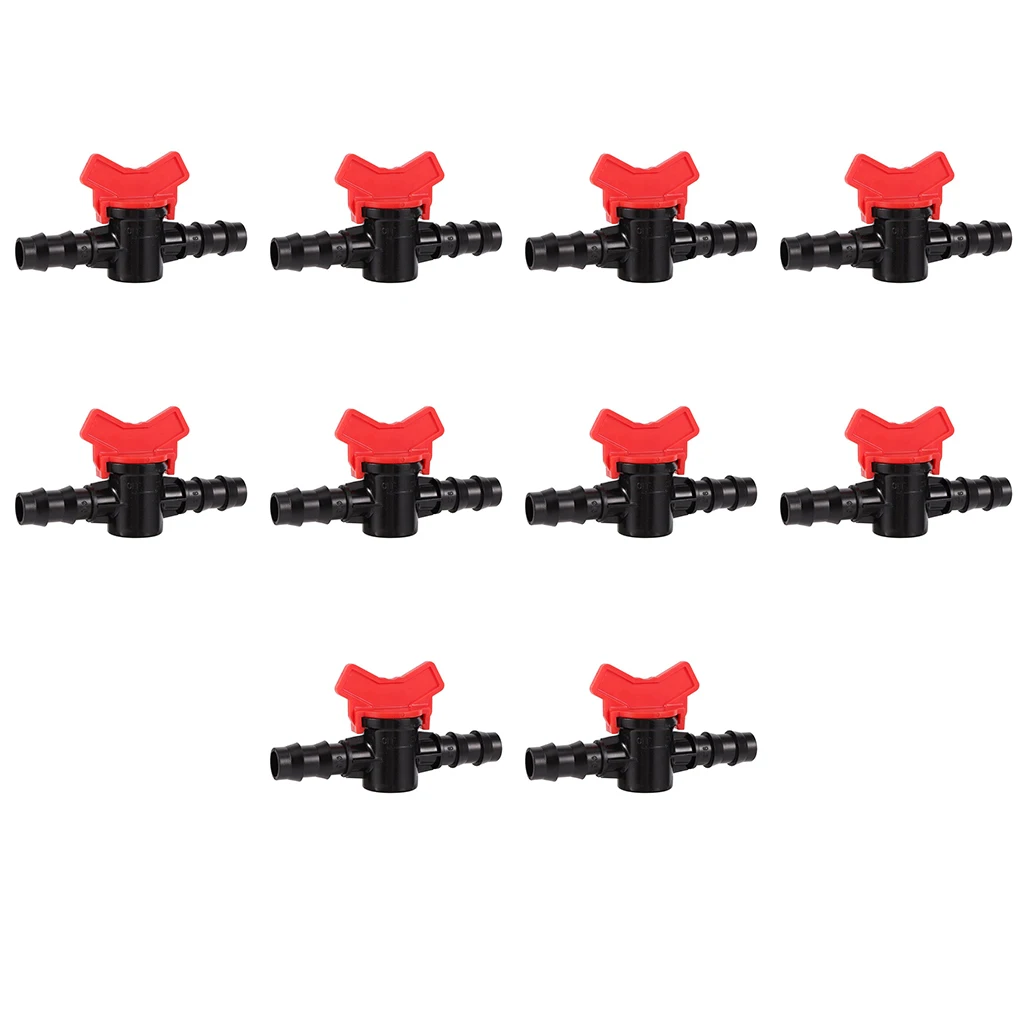 

10PCS Garden Faucet Pipe Irrigation Valve Switch Waterstop Agricultural Greenhouse Drip Irrigations Outdoor Water Valves Control