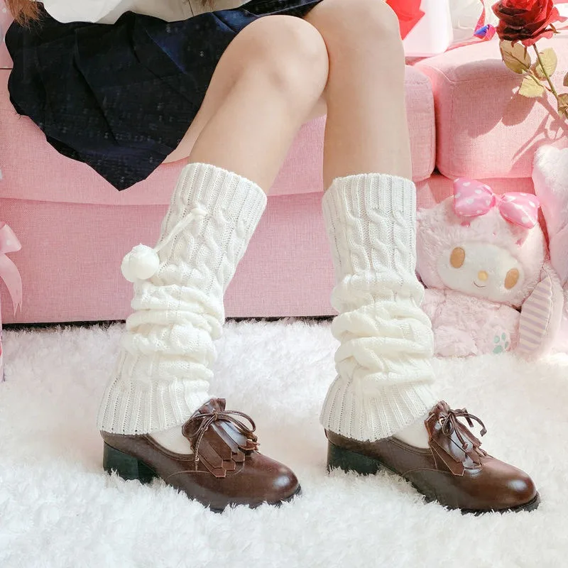 1pair Knit Winter Leg Warmers Women Loose Style Girl Boot Knee High Thigh Boot Stockings Leggings Warm Boots Leg Heap Heap Socks