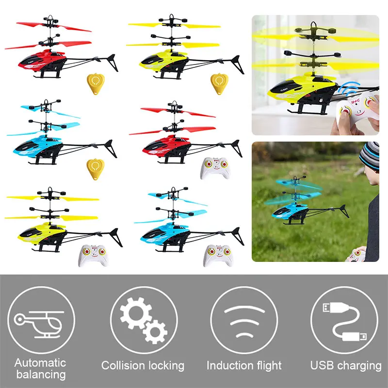 

Mini Electronic Induction Aircraft Game Lightweight Plastic Electronic Sensing Helicopter Children Gifts Toy for Kids Boys Girls