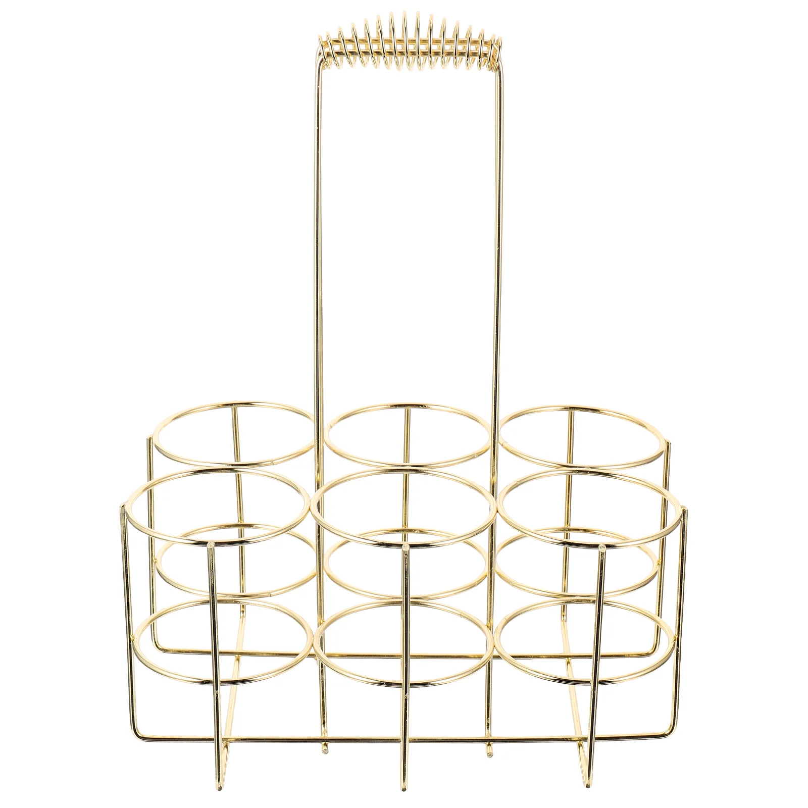 

Bottle Beer Carrier Wineholder Basket Rack Metal Drink Beverage Organizerstorage Crate Holding Shelf Delivery Champagne Handle