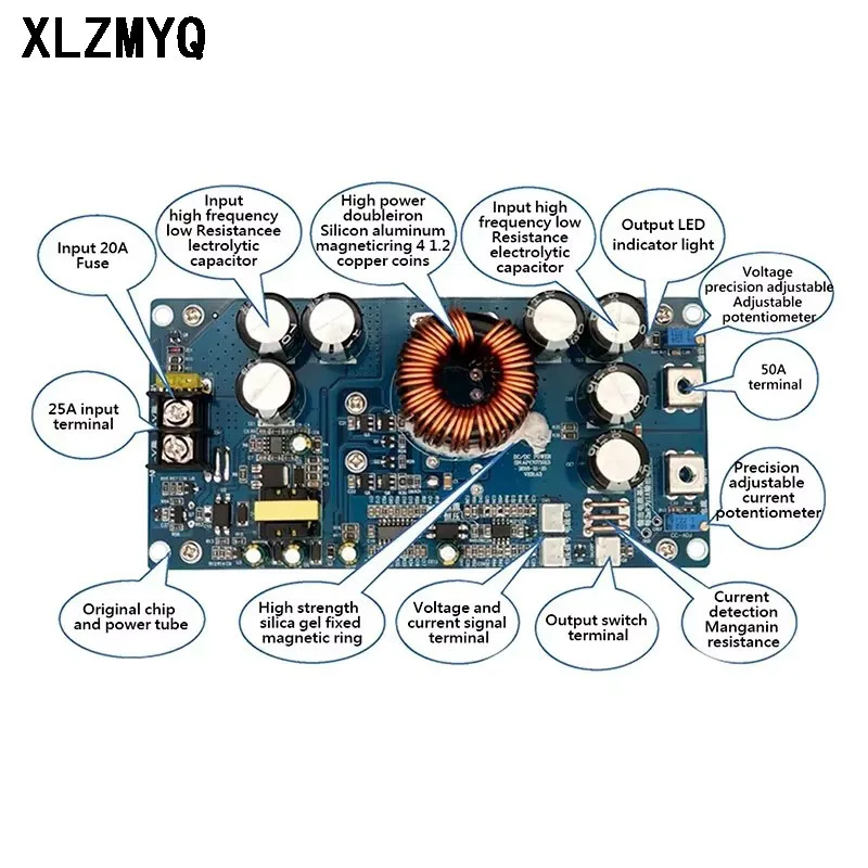 Понижающий преобразователь постоянного тока в постоянный 800 Вт 20 В-70 В 30 А