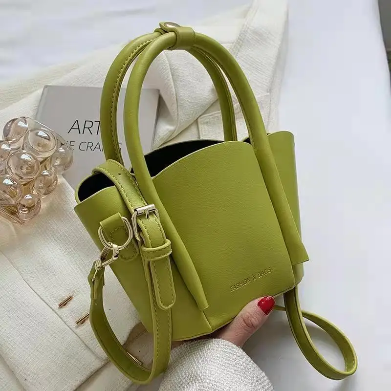 

Ladies Large Capacity Ladies Handbag High Quality Solid Color Leather Shoulder Shopping Bag Designer Sac A Main Handbag