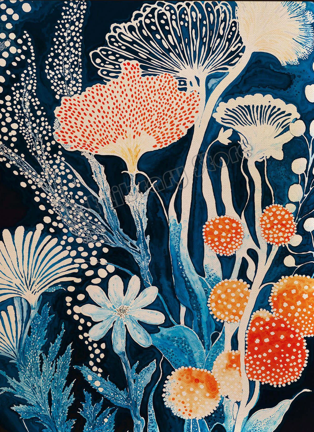 

Abstract Botanical Pattern Постер на холсте