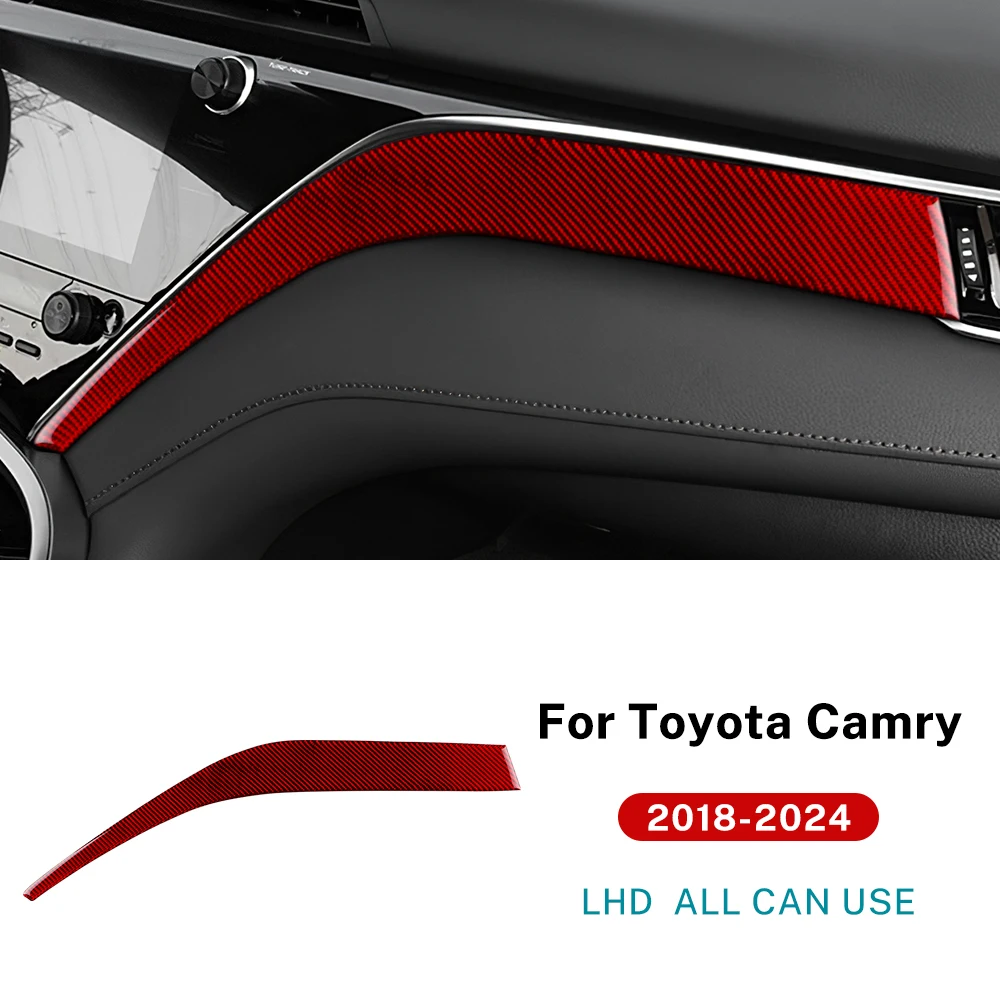 

Настоящее мягкое углеродное волокно для Toyota Camry 2018 2019 2020 2021 2022 2023 2024 LHD RHD автомобильная пассажирская приборная панель аксессуары