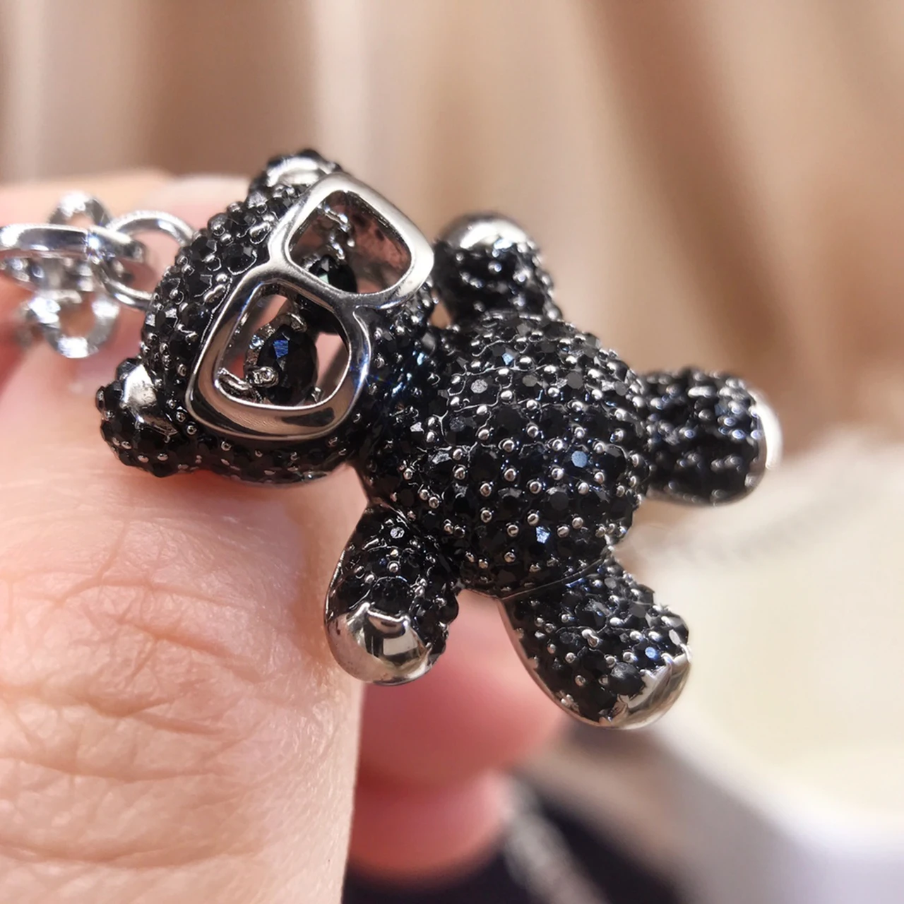 PANDOO Мода 925 серебро оригинальные аксессуары милый ребенок глазурь плюшевый