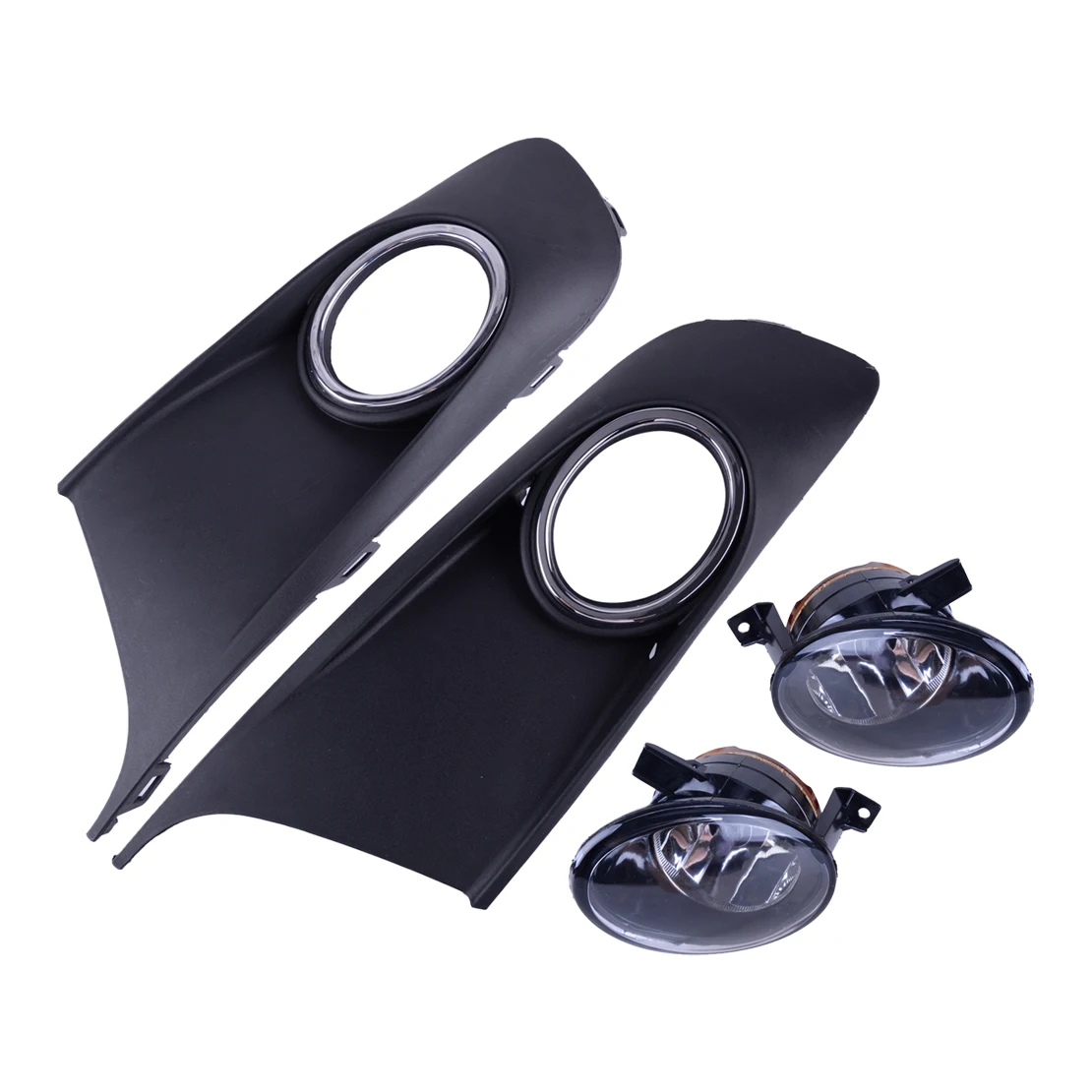 

1T0853665P 1 Pair 2 Pin 12V Car Front Left Right Fog Driving Light with Grilles Kit 1T0853666P Fit for VW Touran Caddy 2010-2014